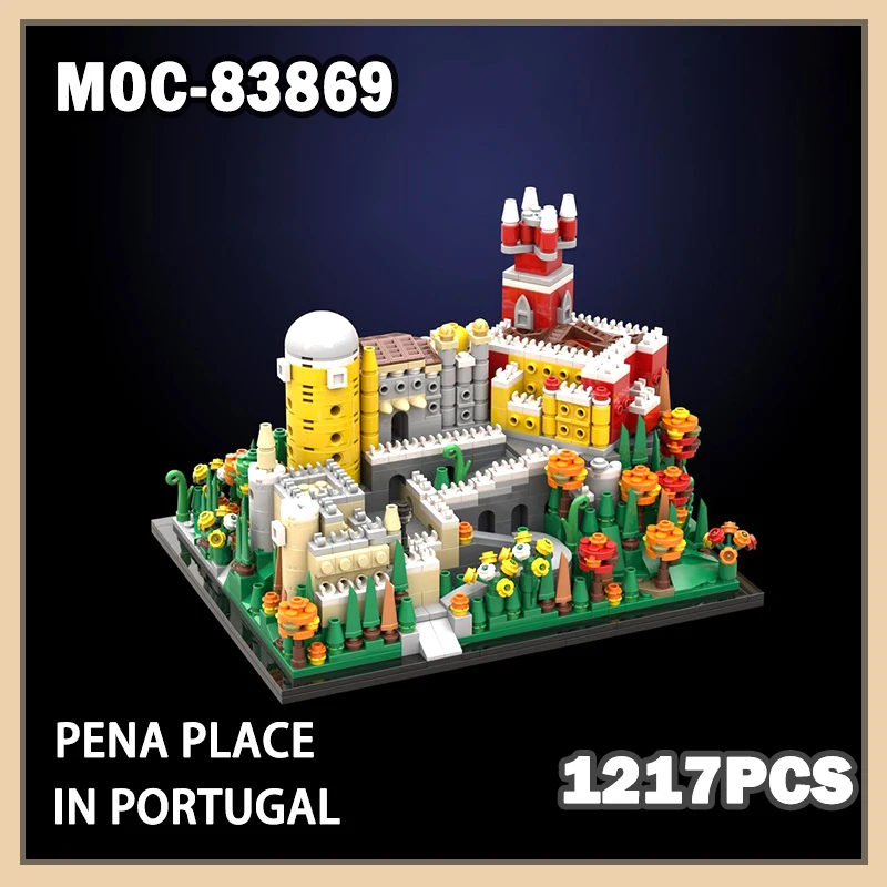 

MOC-83869 Pena Place in Portugal Building Blocks Medieval Castle Models Romantic Palace Sets Creative Gifts High-Quality 1217PCS
