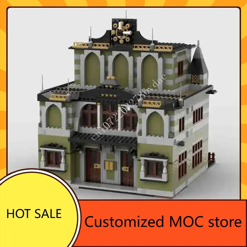 

1978PCS The green station MOC streetview Puzzles Architecture Assembly Technology Creative Christmas Toys Giftsfor Kids Ages