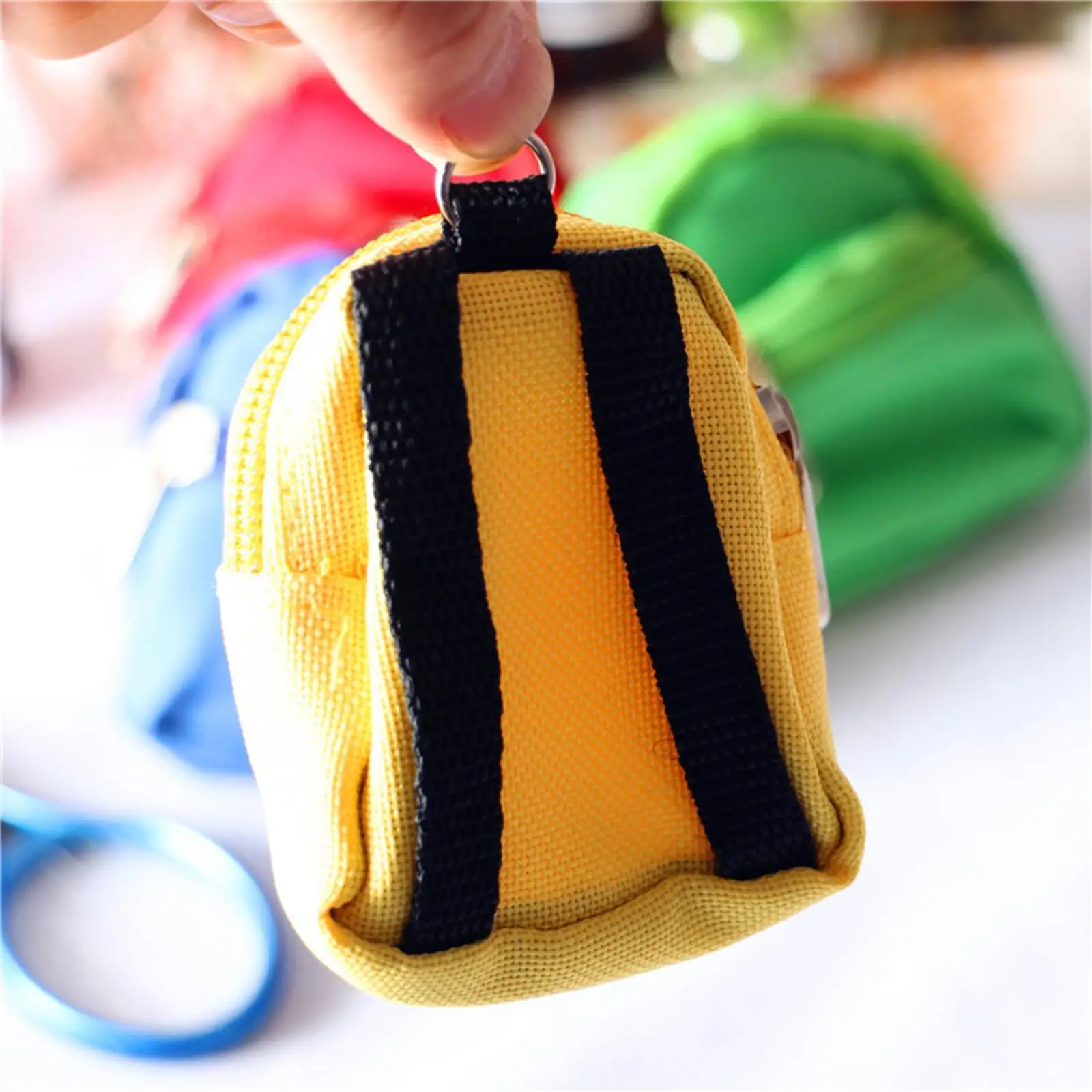 

Mini Doll Backpack Zipper Bag Tiny Schoolbag Simulation for Dollhouse Furniture 1 6 1 12 Dolls Decor