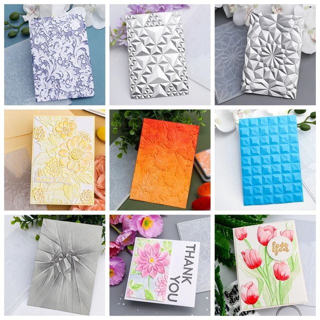 Kwiaty Tulipany 3D Tłoczenie Folder Wzory Tła Szablony Do DIY Scrapbooking Tworzenie Kart