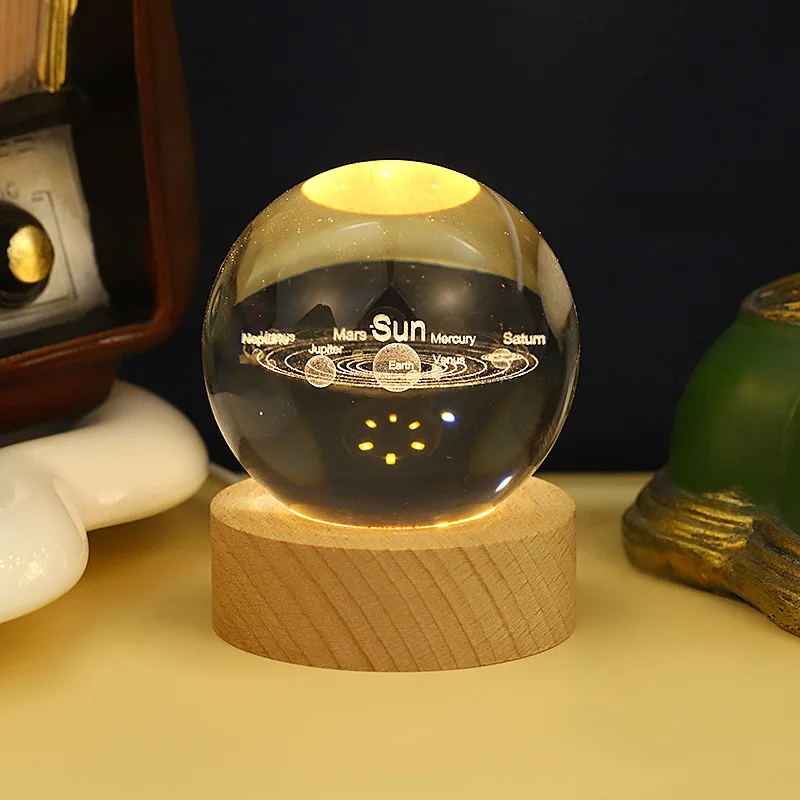 

Уникальная 3D-лампа-шар с проекциями галактики и планет, USB-ночник для создания уютной атмосферы, плазменный шар 60 мм