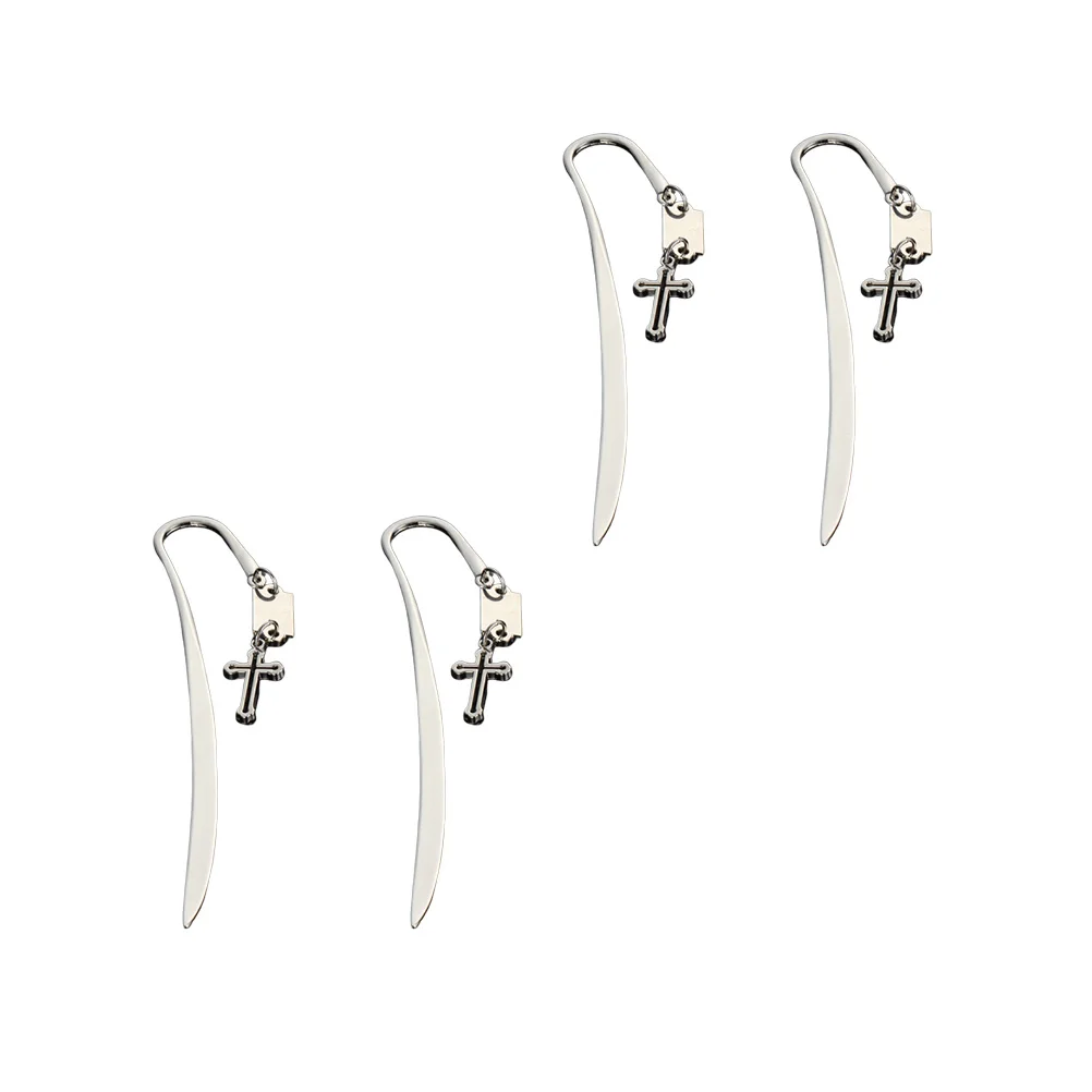 4 قطع من الإشارات المرجعية المعدنية الأنيقة على شكل متقاطع وديكور رائع وأدوات مكتبية أفضل هدية لحفلات أعياد الميلاد والتخرج المدرسية الإبداعية