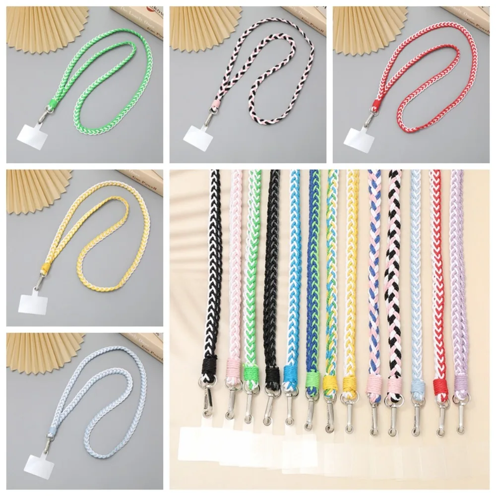 Anti-lost Braided Phone Lanyard Braided Crossbody Woven Phone Strap Chain Long Crossbody Hanging Rope Phone Case Accessories