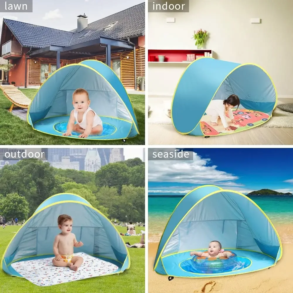 Outdoor Portable Children\'s Tent Automatic Pop-up Sunscreen UV Beach Baby Swimming Pool Shade Tent Outdoor Products