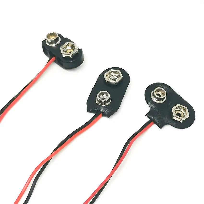 10/20 T-Type 9V Battery Clasp Wire And Cable Adapter Battery Linker For DIY Toys, Wire Length 15CM