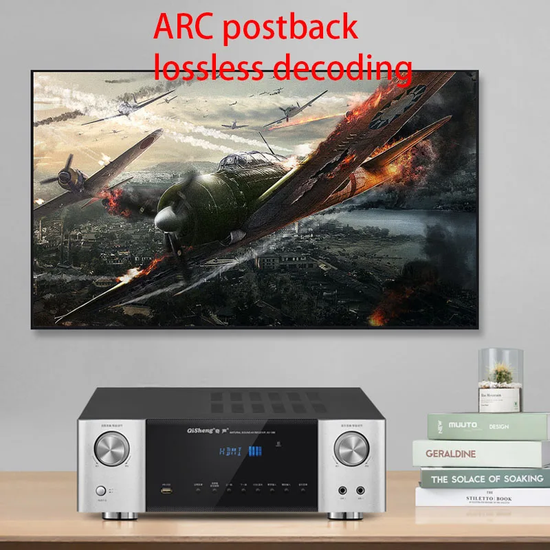 1600W Home Bluetooth 5.1 Amplifier HD AUX Lossless Decoding High-power Karaoke Public Amplifier Professional HIFI Fever Audio