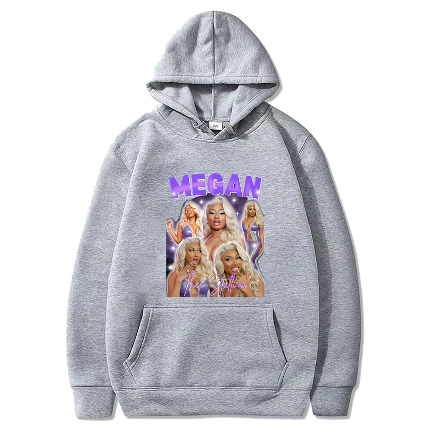 Sudadera con capucha de la cantante Megan Thee Stallion para hombre y mujer, jersey de manga larga con estampado gráfico Y2k, ropa informal Unisex, 2024