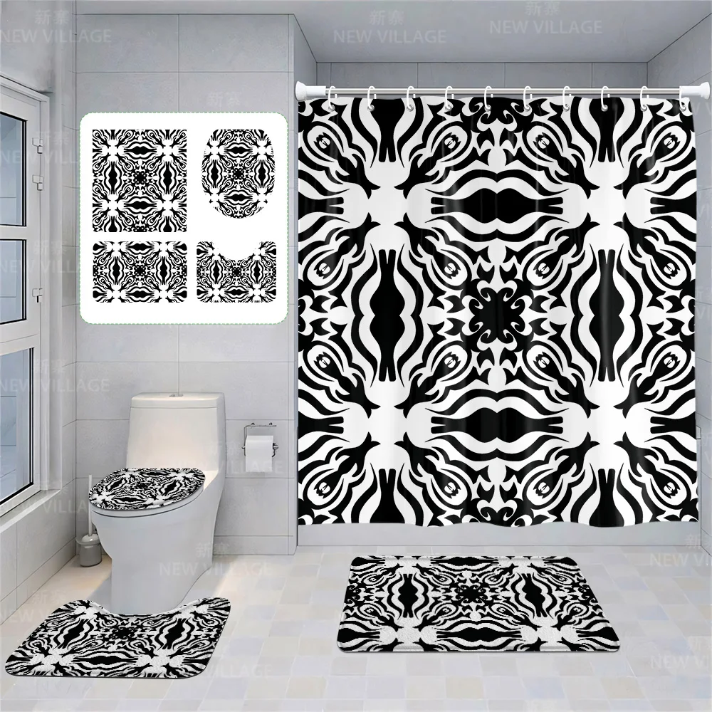 

Шторы для домашнего душа, декоративные водонепроницаемые тканевые Нескользящие, для ванной комнаты, абсорбирующие современные фотообои, простые