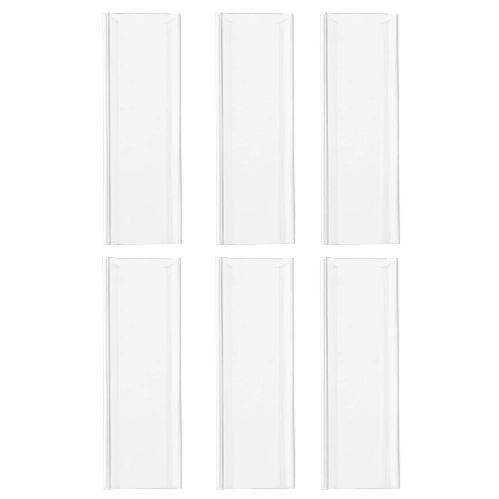 

6 шт., прозрачные держатели ценников, 8 см, этикетки для полок, слот для вывески, стабильная стойка для выставки товаров, короткие знаки для карт, акриловые противоскользящие