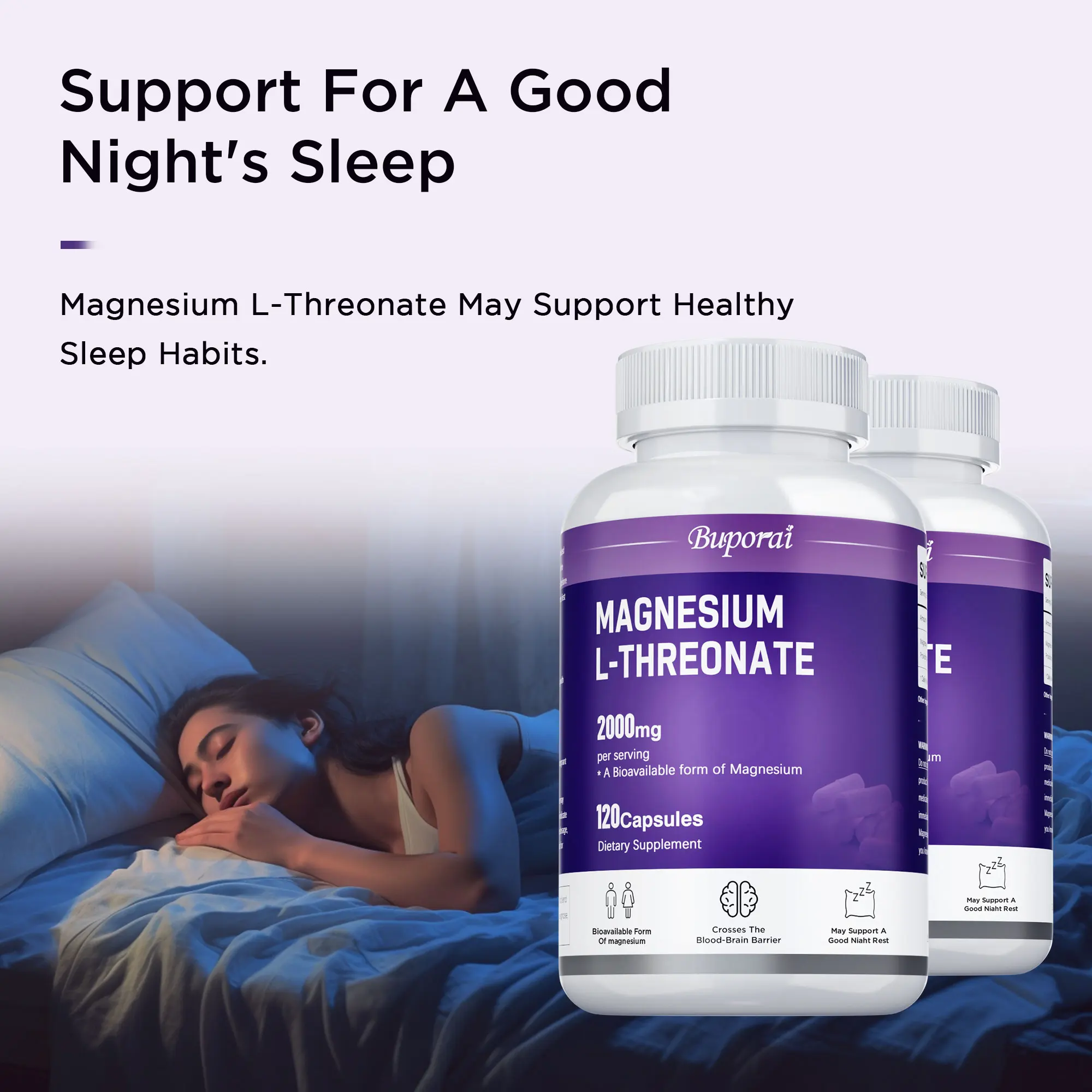 المغنيسيوم L-Threonate - يعزز صحة الدماغ، ويززز الذاكرة والتركيز، ويزيد من الطاقة العصبية، ويحسن جودة النوم