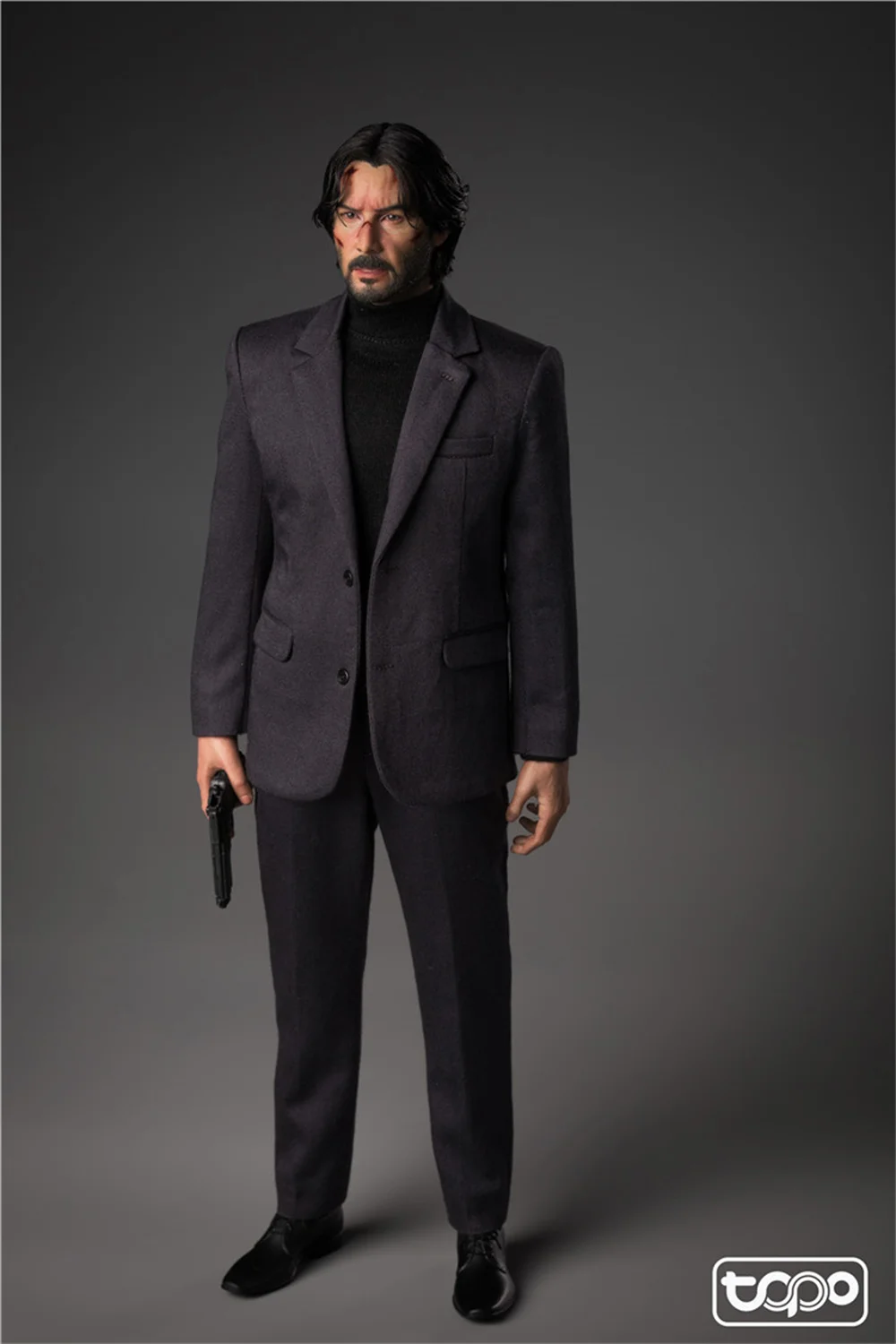 

Soldier Doll Keanu Reeves1/6 Scale Suit Male Head Carving Killer Damaged 2.0 Battle Body Model For 12" Action Figure