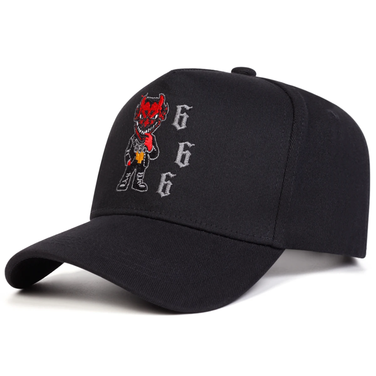 Unisex 666 Devil Embroidery Baseball Caps Spring Autumn Outdoor Adjustable Casual Hats Sunscreen Hat Sports Cap