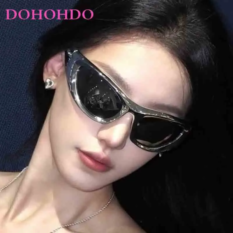 

Fashion Punk Oversize Y2K Wrap Around Sunglasses For Men Women Luxury Brand Design One Piece Sports Cycling Sun Glasses UV400