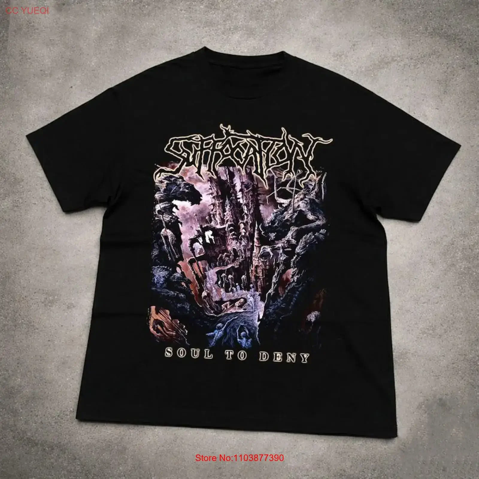 Camiseta Vintage Suffocation Band Souls To Deny de algodón S 5XL ZL400, ropa de diseñador cómoda y transpirable para hombre, estilo vintage lavado