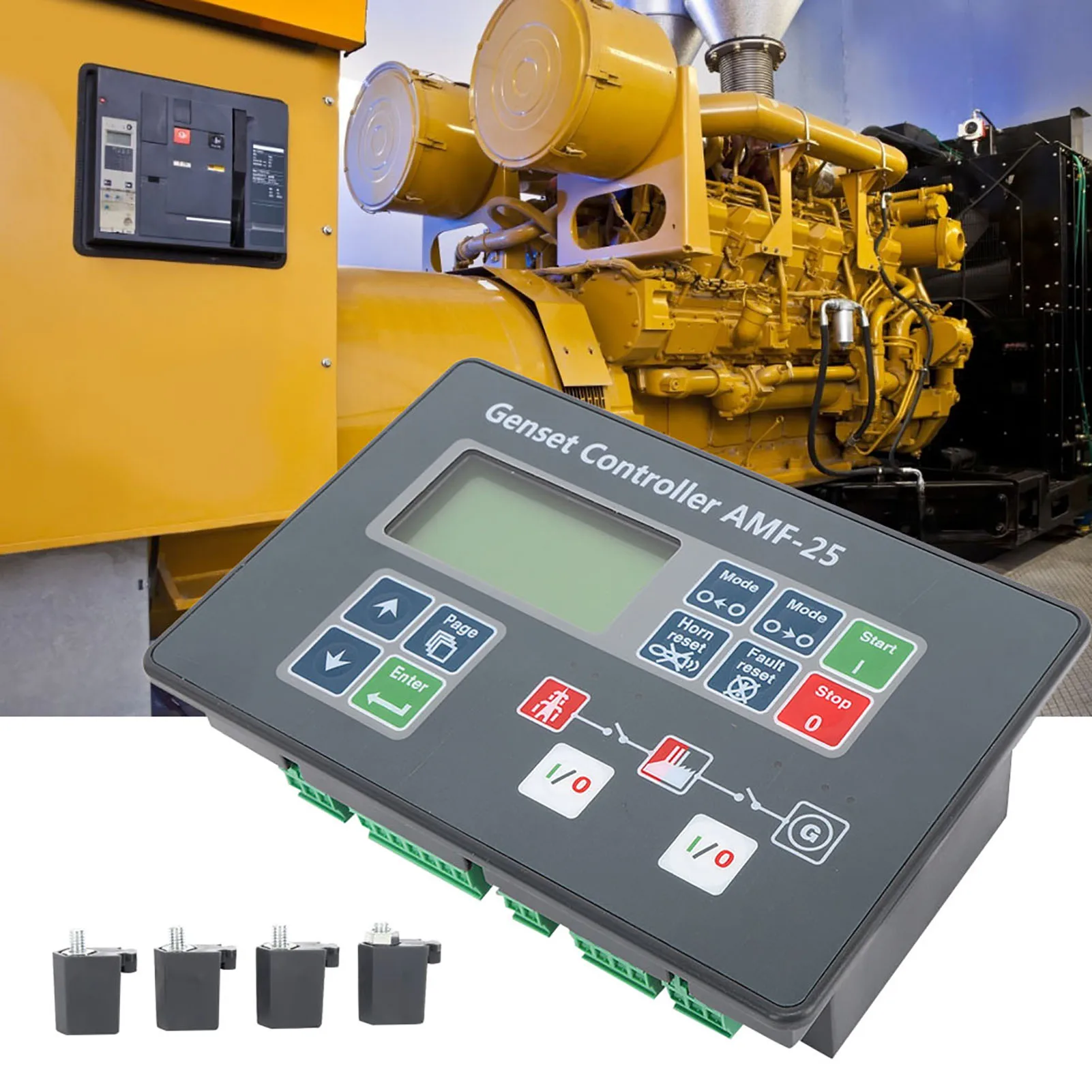Generator Automatic Controller AMF-25 Genset Controller Self-Start Control Screen for Diesel Generator  8-35V