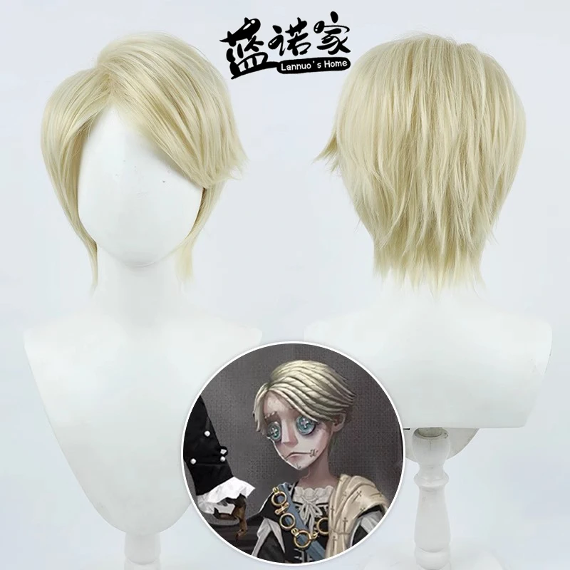 

Anime Identity V Embalmer Aesop Carl Cosplay Wig Halloween Carnival Party Props Synthetic Hair Heat Resistant Fiber + Wig Cap