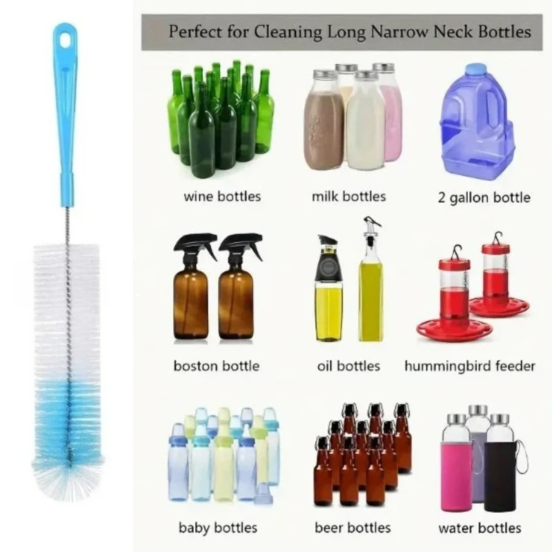 5 Pcs Longhandled Cup Brush Baby Bottle Brush Decanter Brush Glass Tea Cup Brush Cleaning Brush Set Thermos Cup Cleaning Brush
