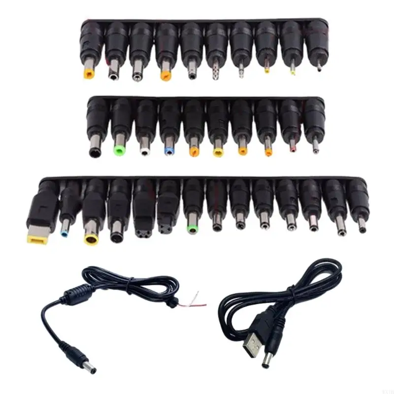 1Set ноутбуки Power Acsessy Acsessy DC5.5x2.1 с 34 -процентным зарядом разъемы включены USB -кабель.