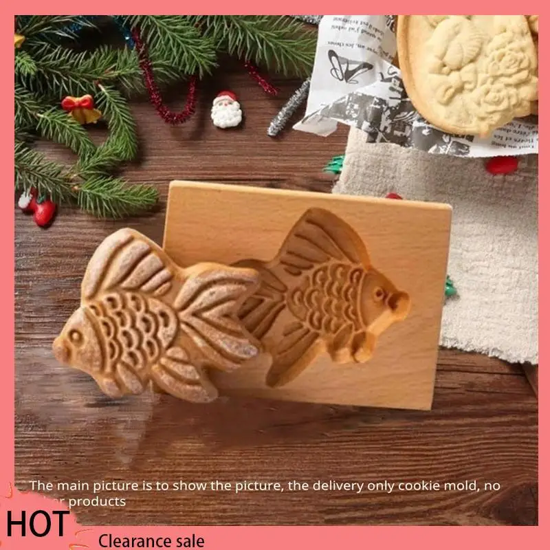 

A88Z Деревянная форма для печенья с тиснением, 3D резная деревянная форма для печенья с животными