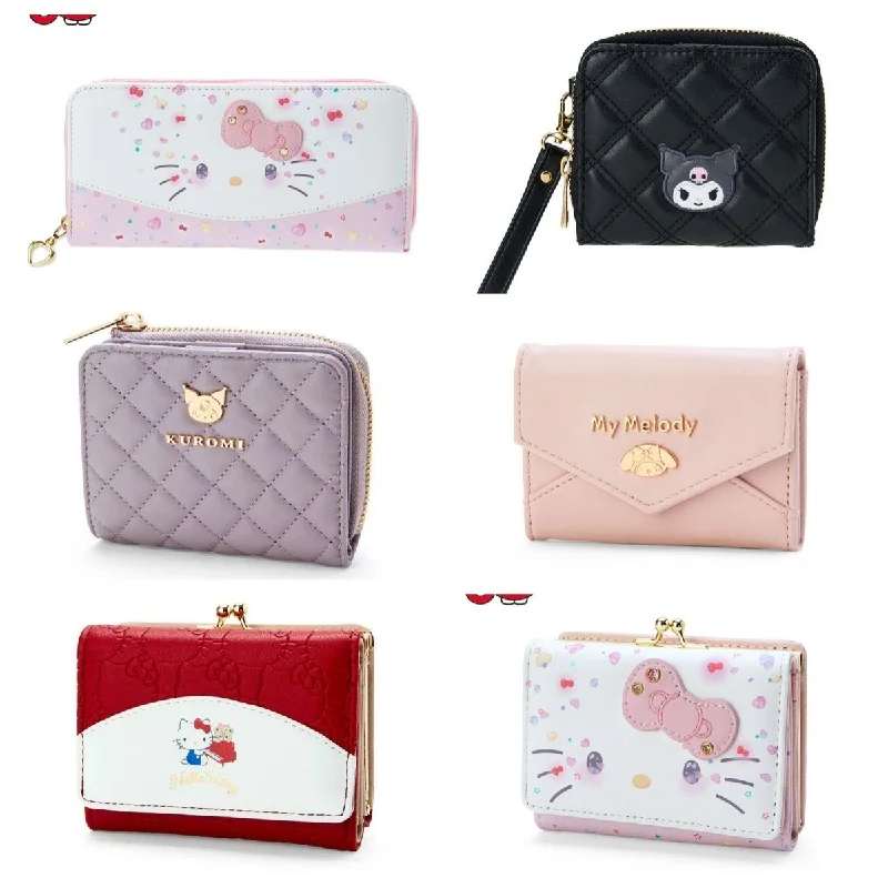 

Hankyodon кошелек из искусственной кожи брелки Kuromi Cinnamoroll кошелек для монет My Melody рюкзак Hello Kitty женский клатч