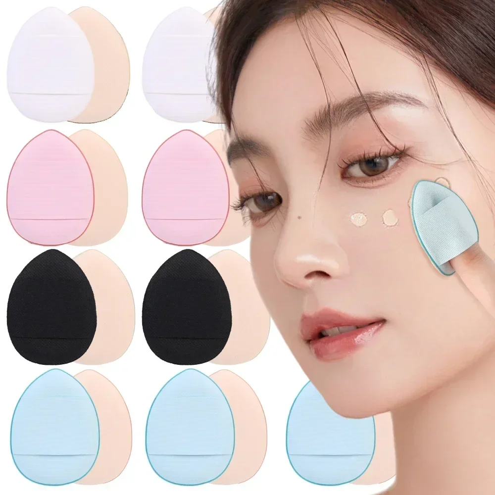 100PCS Finger Thumb Mini Makeup Puff Soft Air Cushion Concealer Cosmetic Puff Liquid Foundation Blush Powder Sponge Beauty Tools