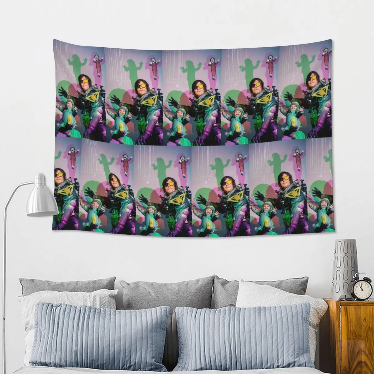 Love Death Stranding Game Tapestry Art Wall Hanging Aesthetic Home Decoration Tapestries for Living Room Bedroom Dorm Room