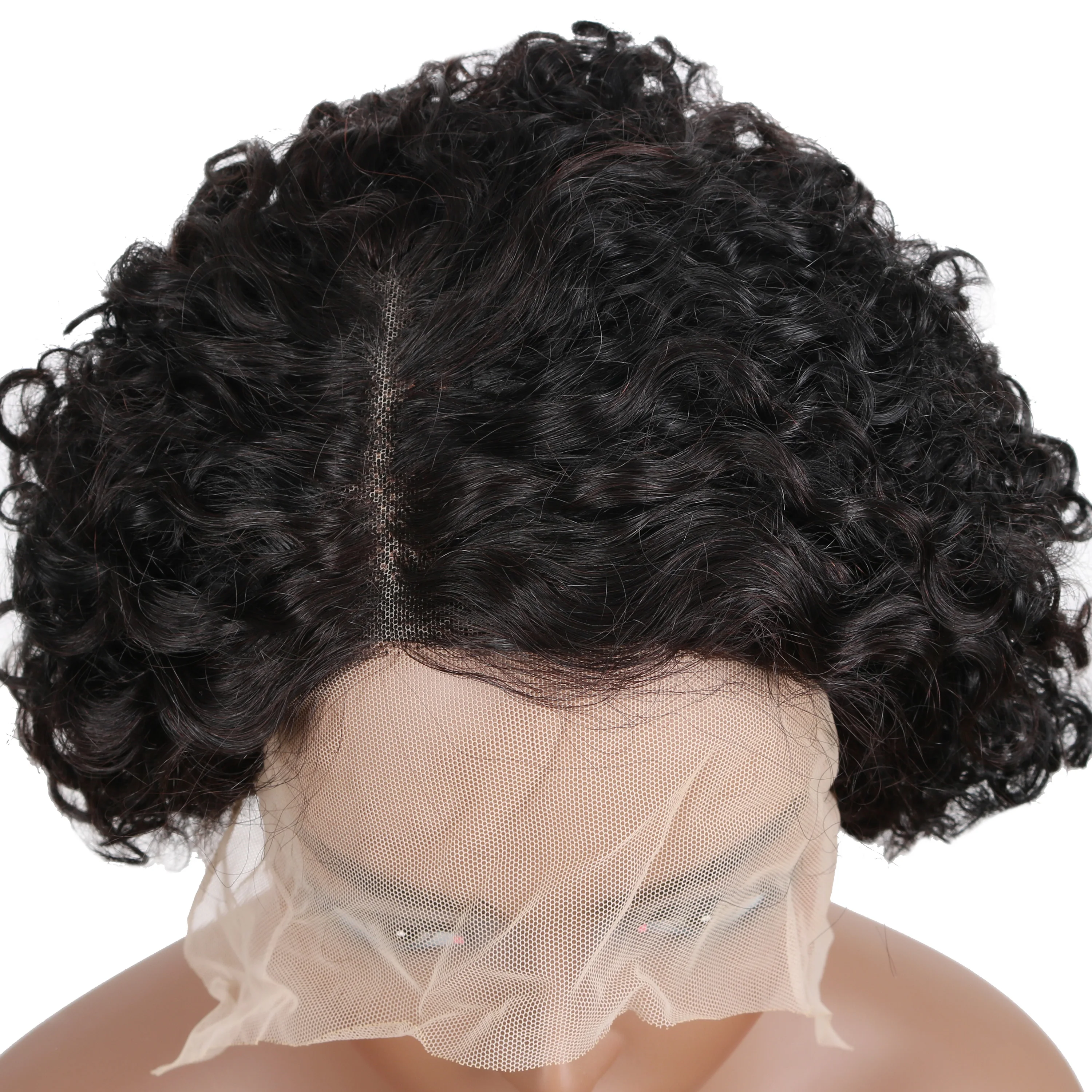 Pixie Cut Wig Human Hair Water Wave Short Bob Wig 13x4x1 Side Part Lace Human Hair Wigs Wholesale Price Natural Look Remy Hair
