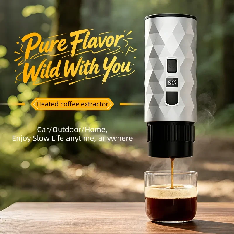 for Portable Capsule Coffee Machine Fully Automatic Italian Pump Pressure Small Household Wireless Heating Espresso Maker