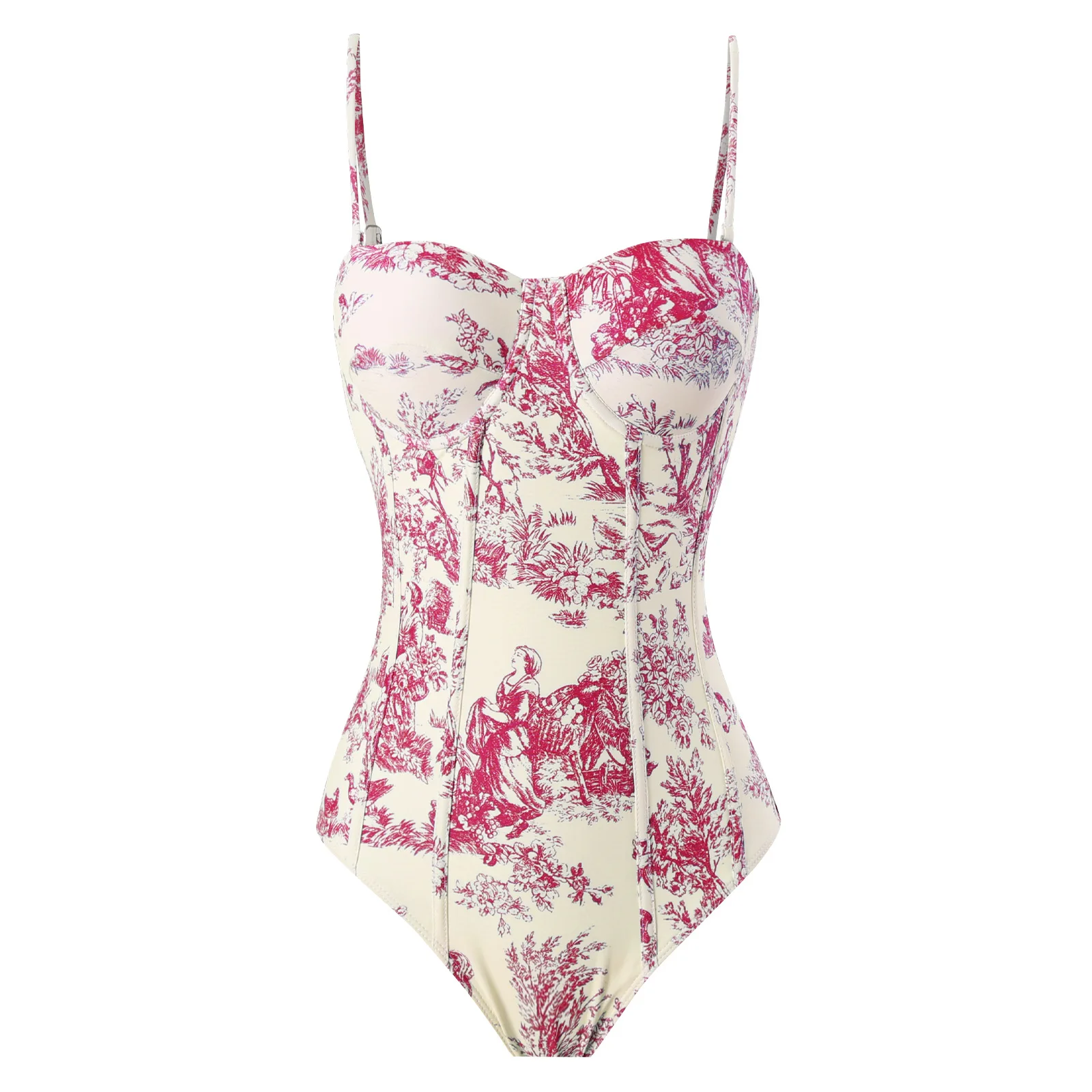 Strppy Swimsuit One Piece With Beach Dress 2025 Push Up Swimwear Women Beachwear Bathers Swimming Bathing Swim Suit image 6