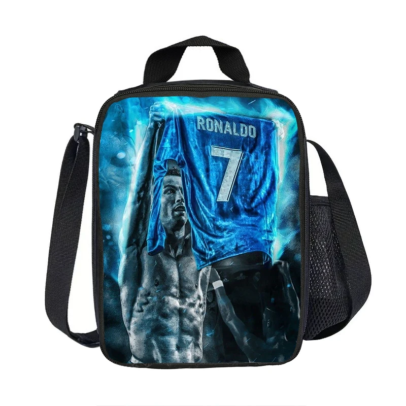 Ronaldo Thermal Bag CR Football Star Insulated Lunch Bags Lunch Container Leakproof Tote Lunch Box Sports Food Storage Bags