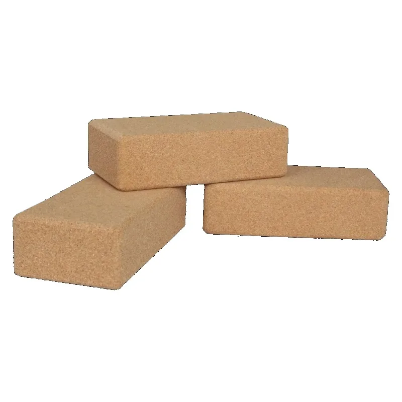 YTYINPremium Fine Grain Standard Size Yoga Brick Fitness Block Home Use Cork Yoga Brick For Practice