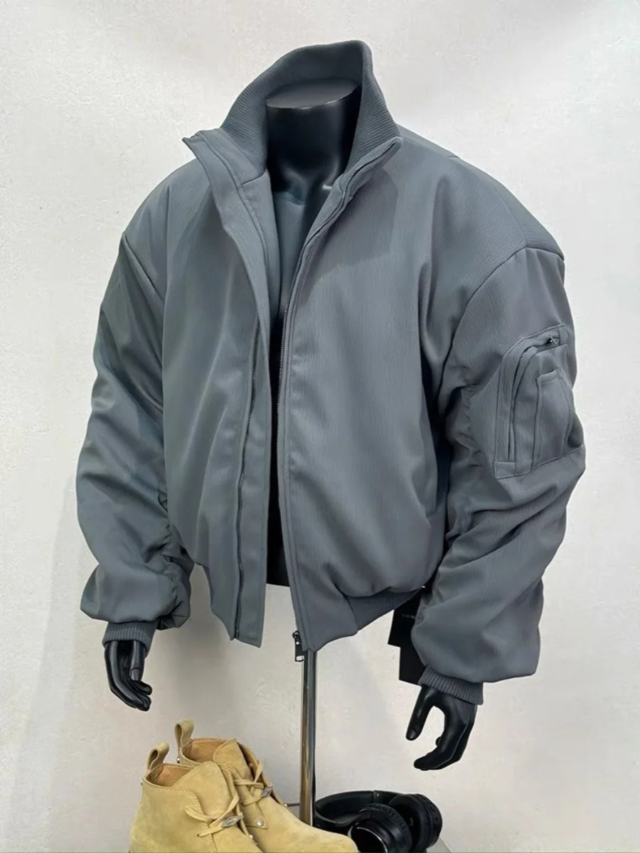 

American Sle Jaet, хлопковое зимнее мужское пальто Cleanfit Ape, хлопковое ватинковое пальто с воротником-стойкой, летный джет, бейсбольная верхняя одежда