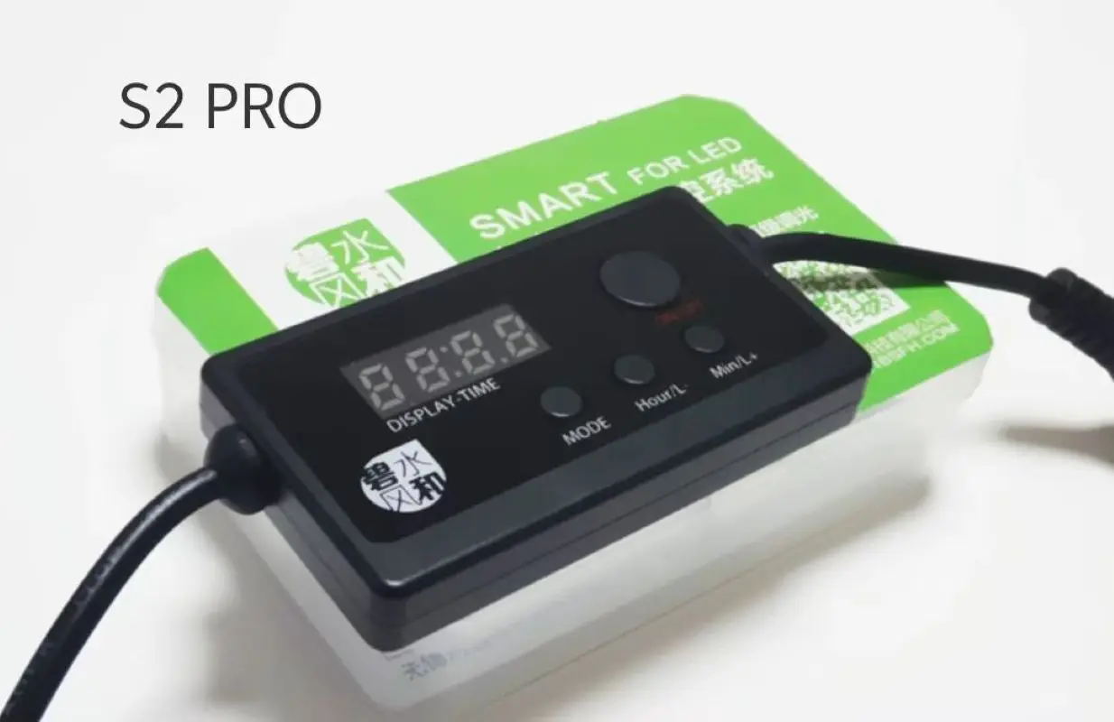

Fish tank light S2 PRO intelligent dimmer LED light timing controller adjustable brightness with sunrise and sunset modes