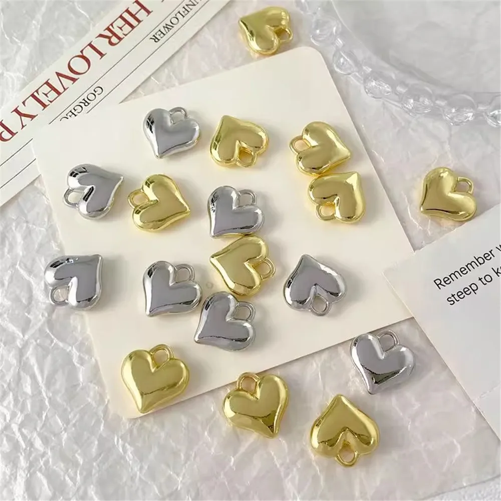 

Versatile, High-end, Sweet Girl, Chubby Heart Heart Pendant, Handmade Diy Bracelet, Necklace, Earrings, Pendant, Small Accessory