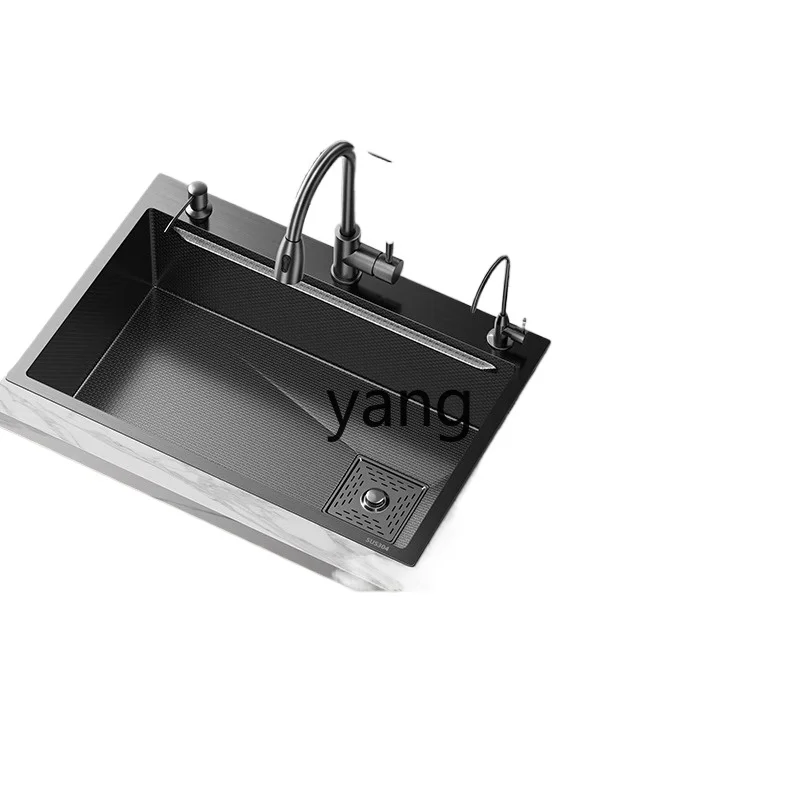 

LMM kitchen handmade sink 304 stainless steel vegetable basin nano large single slot