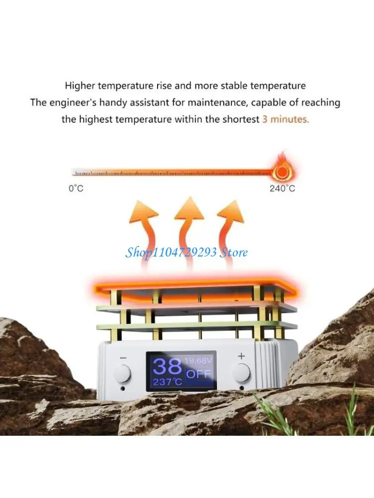 Y2GD 65W Mini Hot Plate Preheater Preheating Rework Station PCB Board Soldering Heating Pad Disassembly Repair Tool
