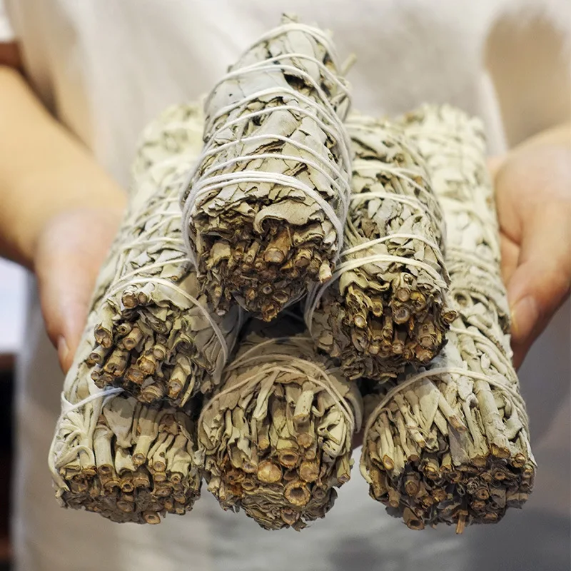 Natural White Sage Bundles Smudge Sticks Indoor Purification Smoking Aroma Leaf Bundle Sage Smudge Sticks For Home