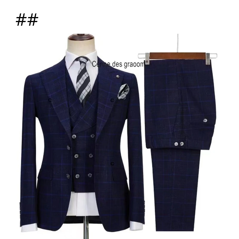 #VS388 # - # SZ-001 # - # New Fashion Men's Set Three Piece Wedding Leisure Business Banquet Men's Clothing Dropshipping