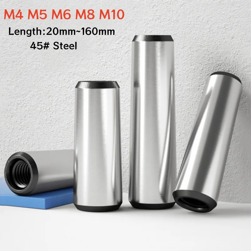 45# Steel M4 M5 M6 M8 M10 Taper Pin With Internal Thread High Strength Quench Hardened Dowel GB118 1:50 Taper Positioning Pin