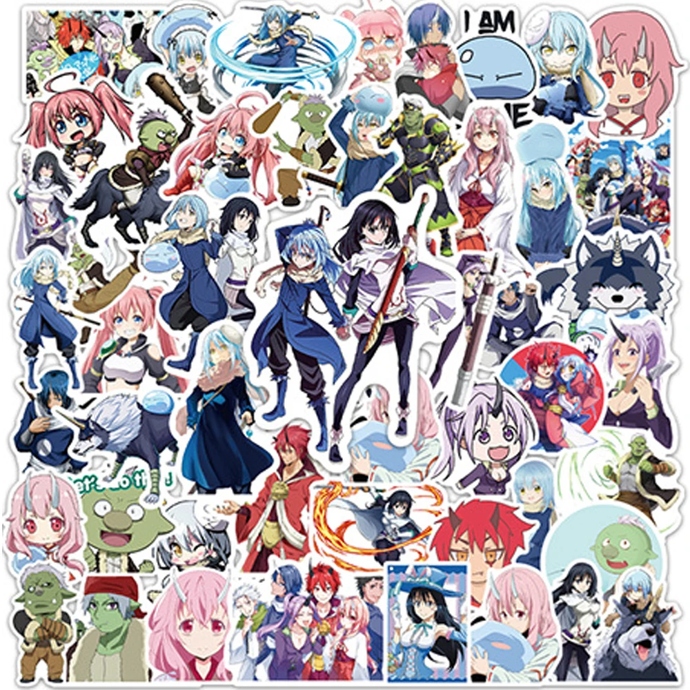 

10/30/50pcs Anime That Time I Got Reincarnated As A Slime Stickers Cartoon Cute Graffiti Decals Toy DIY Luggage Skateboard Phone