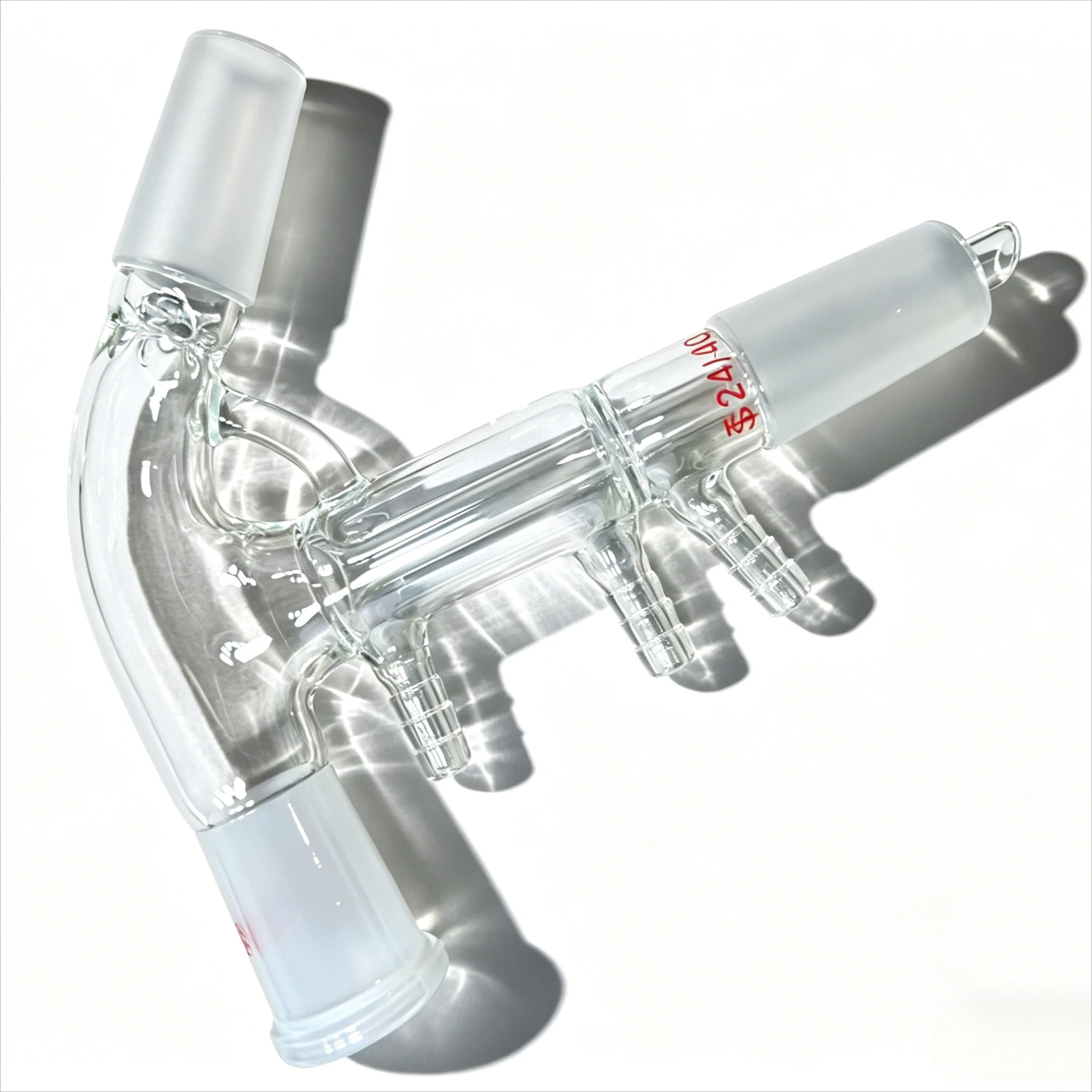 Image 3: Tête de micro-distillation en verre borosilicaté 24/40, appareil de distillation fractionnelle de laboratoire
