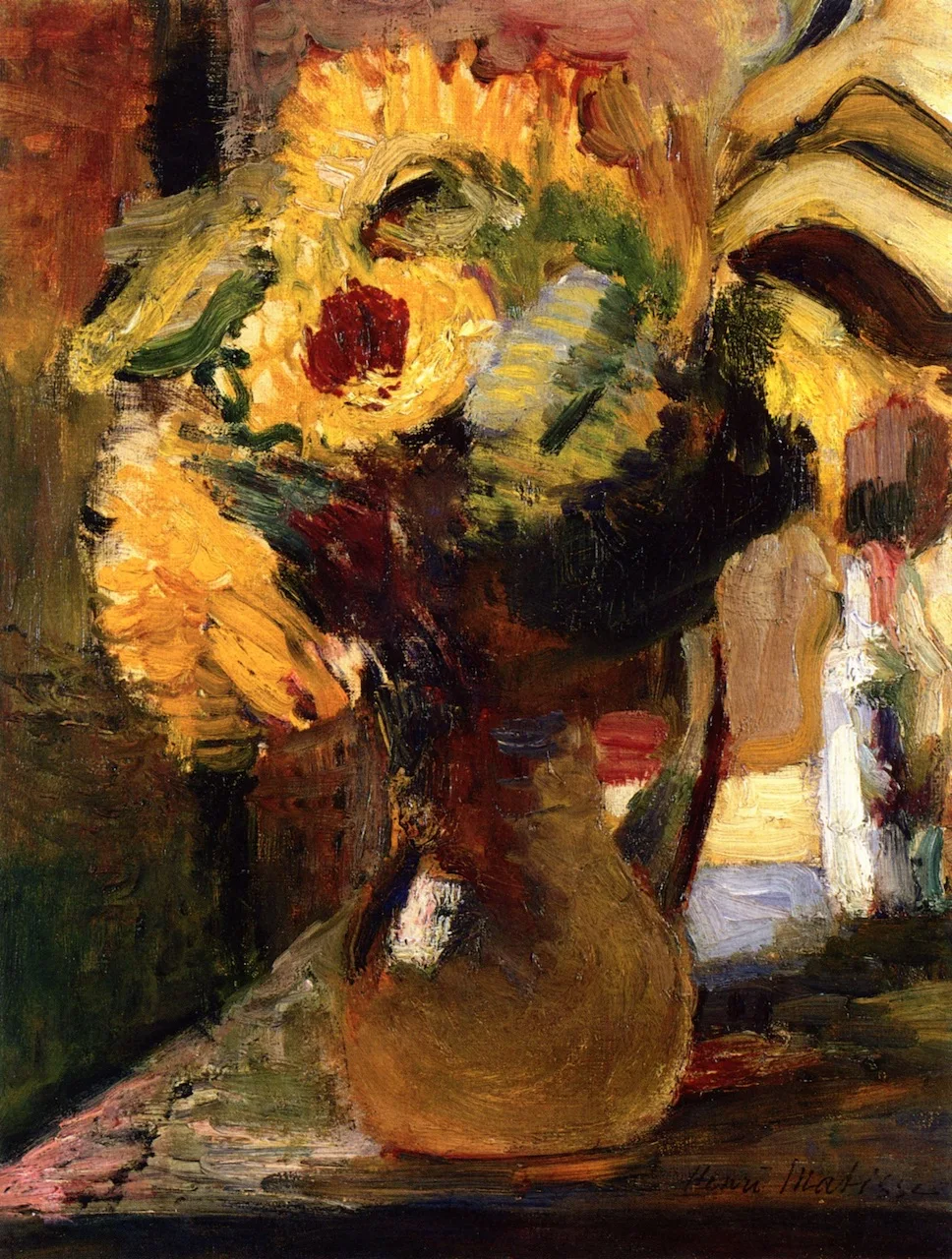 

Canvas painting wall art ,bouquet of sunflowers by henri matisse,Free Shipping,High Quality