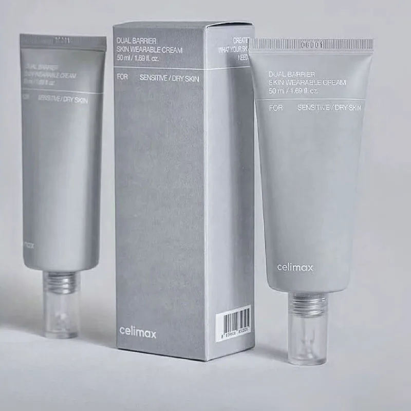 

Korean Celimax Double Barrier Repair Face Cream Soothes Dryness Redness Reduce Fine Lines Firms Brightening Skin Care Products