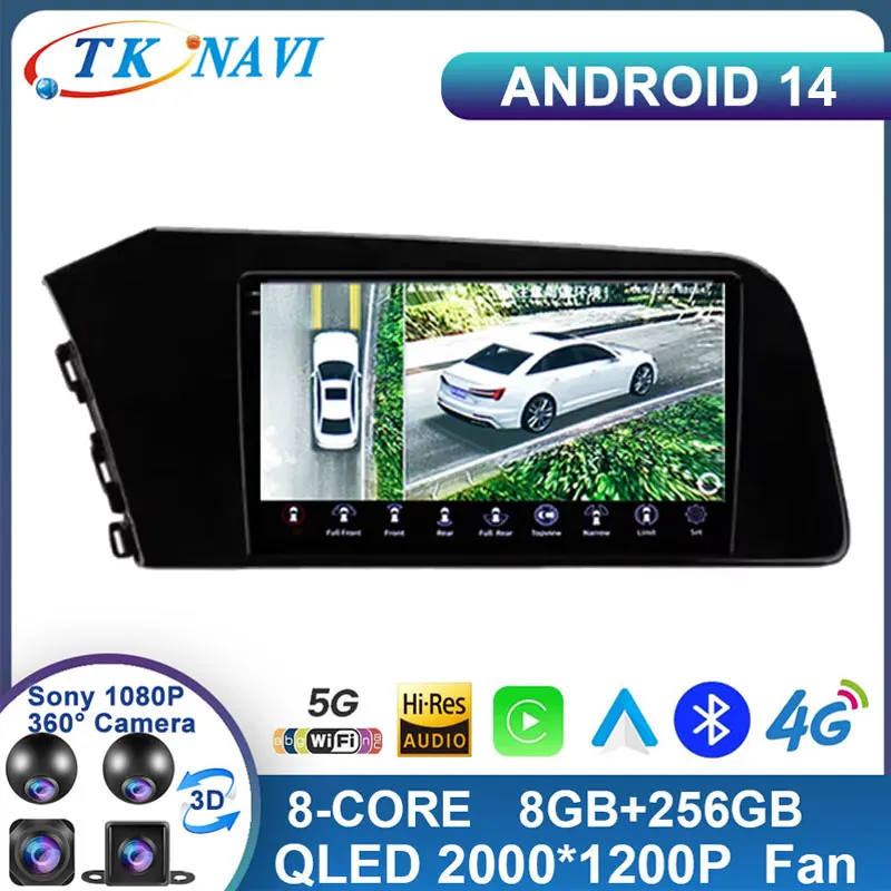 

Автомагнитола на Android 14 для Hyundai Elantra VII CN7 2020-2021, мультимедийный проигрыватель с GPS-навигацией, стереомонитором Carplay и Wi-Fi