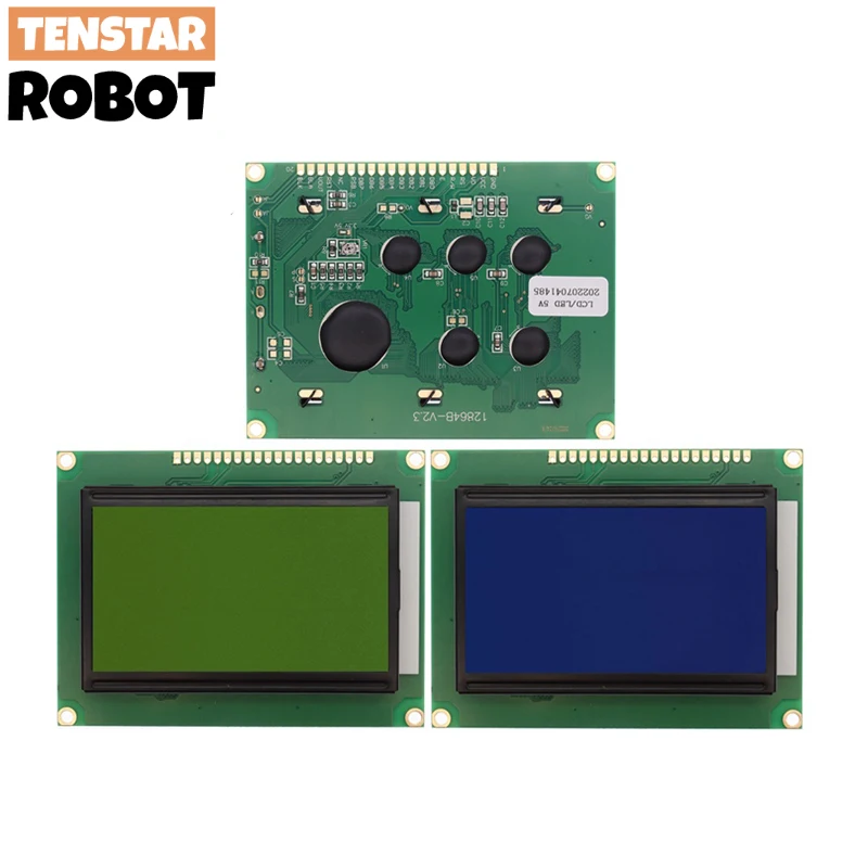 128*64 DOTS LCD module 5V blue screen 12864 LCD with backlight ST7920 Parallel port LCD12864