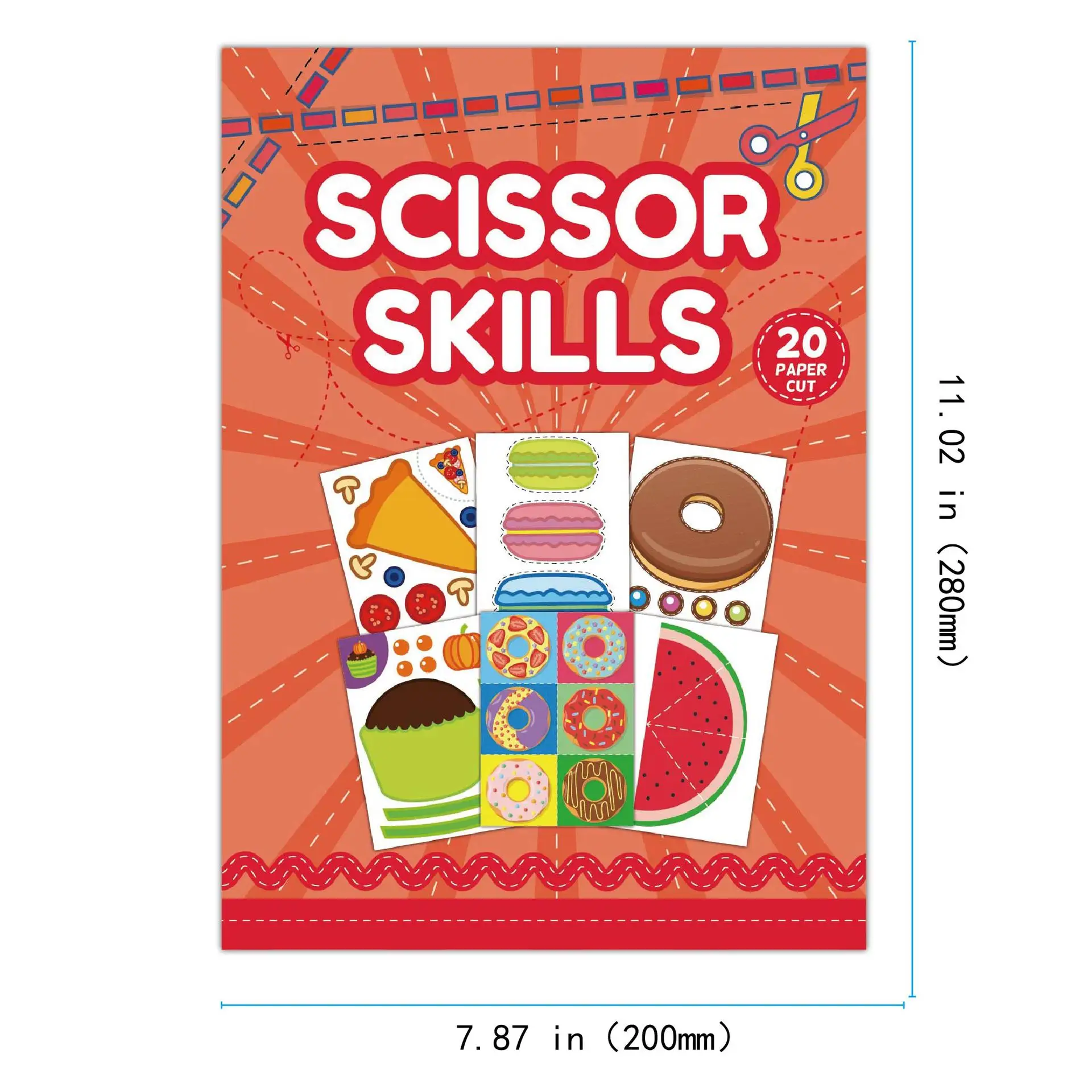 Kinderen Papier snijden Boek Voedsel Leuke Cartoon Handgemaakte DIY Papier snijden Speelgoed Educatief Kinderen Montessori Papier snijden Speelgoed