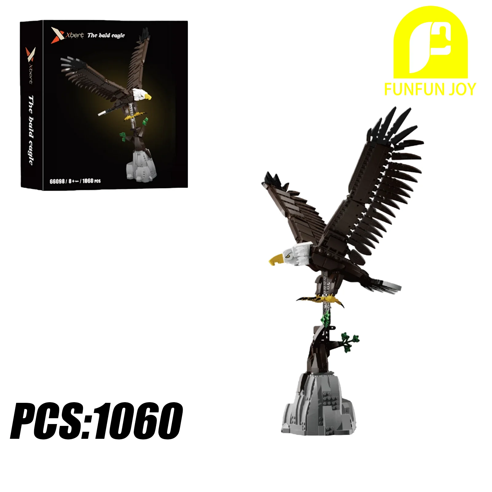 MOC 1060+ PCS Eagle Raptor Bausteine Tiermodellbausatz mit reichhaltigen Zahnradmechanismen Desktop-Display Geschenk für Jungen und Erwachsene