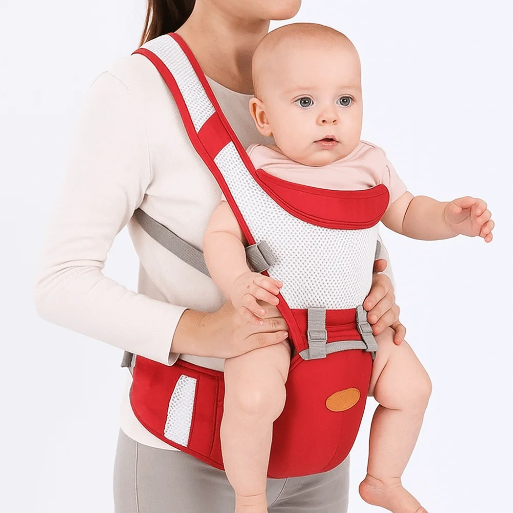 

Newborn Front Holding Baby Carrier Sling Design Soft Material Baby Waist Stool Breathable 360 Ergonomic Carrier