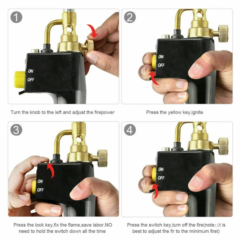 Kepala obor solder intensitas tinggi, alat solder penyolderan Gas pemipaan, barbekyu, memasak, pembakar Gas pembubaran DIY