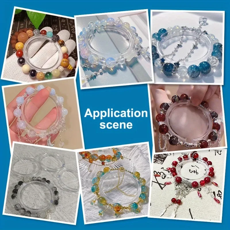 60pcs 3 Size Acrylic Single Bracelet Diaplay Stands Transparent Circle Bracelet Holder Jewelry Storage Organizing Jewelry Towers